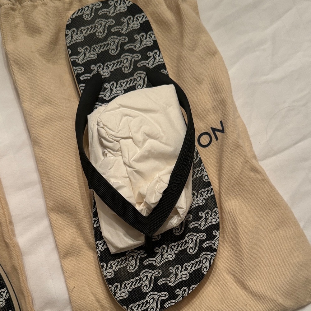 Louis Vuitton Monogram Black and White Sandals - Picture 7 of 13